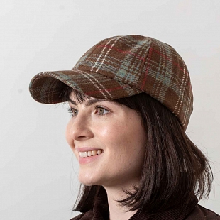 2Картинка Коричневая бейсболка Hatman of Ireland в клетку