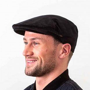 2Картинка Черная вельветовая гладкая кепка Hatman of Ireland