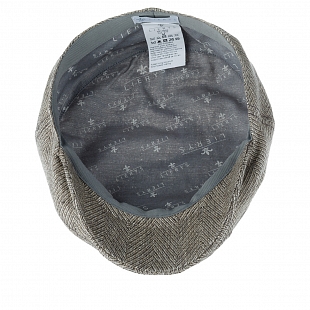 4Картинка Прямая кепка Lierys Kent Herringbone Linen Light-Brow