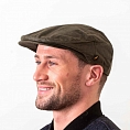 Оливковая гладкая кепка Hatman of Ireland из вощеного хлопка