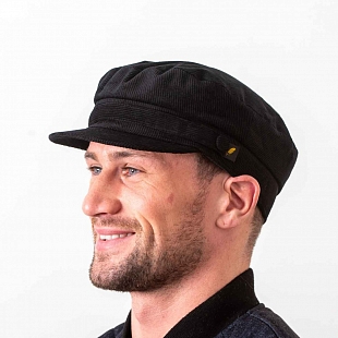2Картинка Чёрная вельветовая кепка шкипер Hatman of Ireland