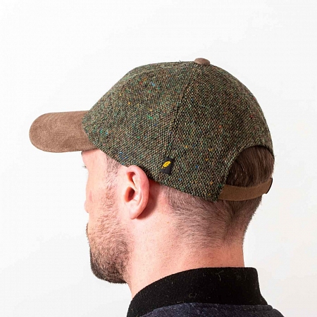 Тёмно-зелёная бейсболка Hatman of Ireland соль и перец