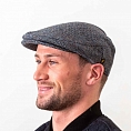 Голубая гладкая кепка Hatman of Ireland Harris