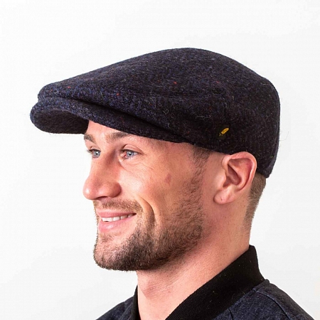Тёмно-синяя гладкая кепка Hatman of Ireland The Irelander в ёлочку