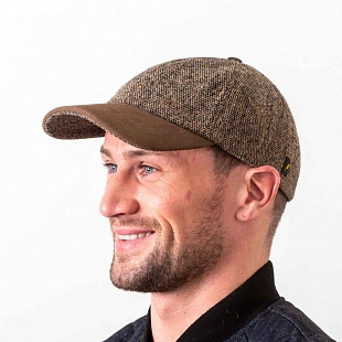 2Картинка Коричневая бейсболка Hatman of Ireland в ёлочку