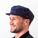 Картинка Тёмно-синяя вельветовая кепка шкипер Hatman of Ireland