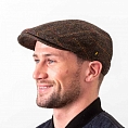 Коричневая гладкая кепка Hatman of Ireland Dubliner соль и перец