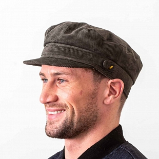 2Картинка Зелёная вельветовая кепка шкипер Hatman of Ireland