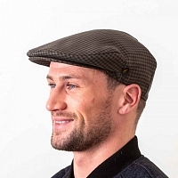 Картинка Зелёная гладкая кепка Hatman of Ireland Terylene в клетку