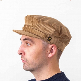 2Картинка Бежевая вельветовая кепка шкипер Hatman of Ireland